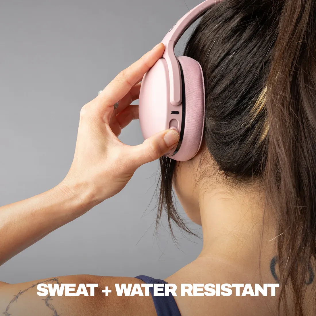 Sweat resistant design workout action